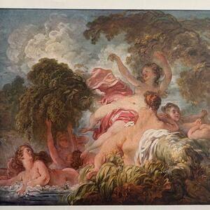 Fragonard, Bathers, Perronneau, Madame, Painting, Art Print, ~ 250920-WH 135